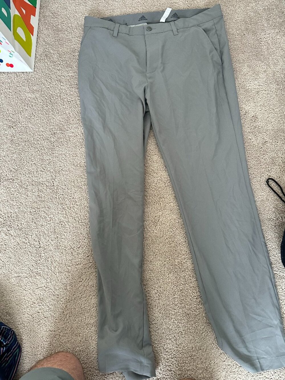 Adidas golf Pants Mens 34x32 Gray Ultimate 365 Performance Chino Stretch BC5681